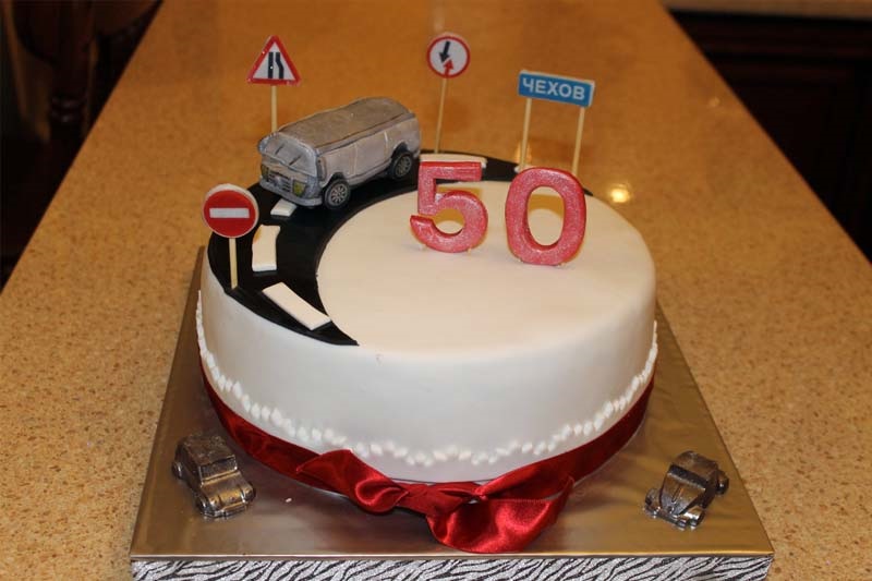 Оформление торта для мужчины 50 лет водитель